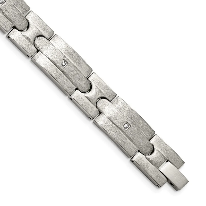 Don't Miss Out On Jaw-Dropping Jewelry Discounts Men's 13mm Stainless Steel & CZ Brushed Link Bracelet, 8.25 Inch Don't Miss Out On Jaw-Dropping Jewelry Discounts Men's 13mm Stainless Steel & CZ Brushed Link Bracelet, 8.25 Inch