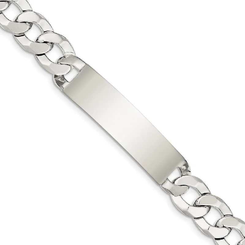 Fine Jewelry, Limited-Time Offers Available Mens 13mm Sterling Silver Polished Engravable Curb Link I.D. Bracelet Fine Jewelry, Limited-Time Offers Available Mens 13mm Sterling Silver Polished Engravable Curb Link I.D. Bracelet