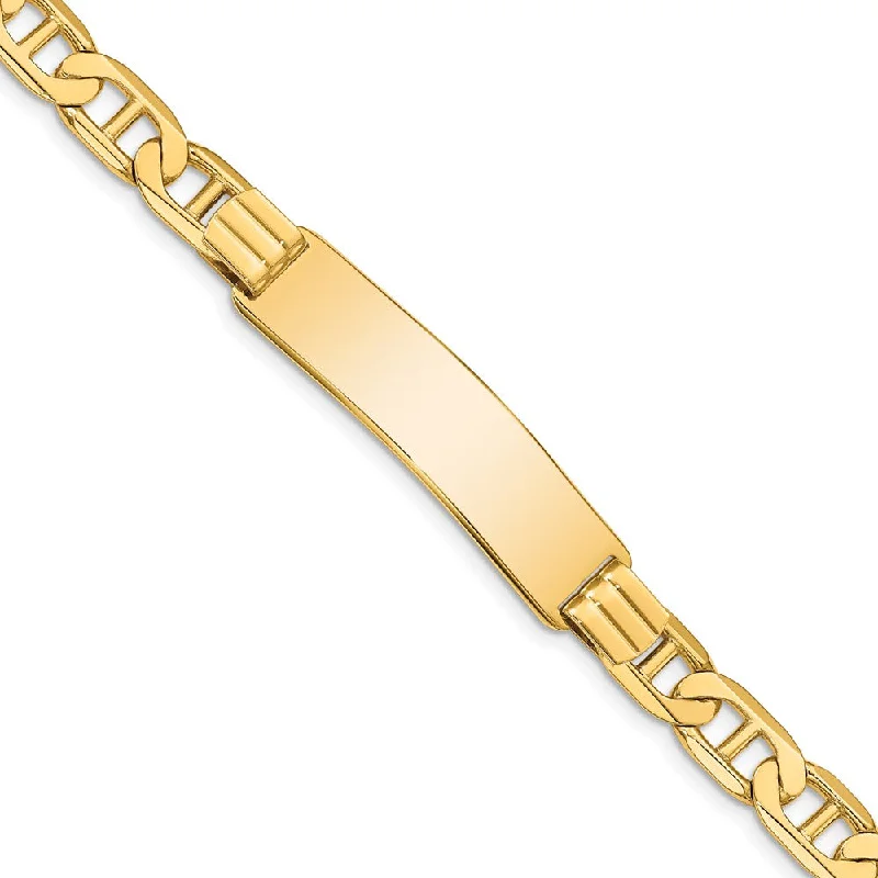 Jewelry Clearance Event – Stock Up Before It's Over Mens 14k Yellow Gold Anchor Link & Lobster Clasp I.D. Bracelet, 8 Inch Jewelry Clearance Event – Stock Up Before It's Over Mens 14k Yellow Gold Anchor Link & Lobster Clasp I.D. Bracelet, 8 Inch