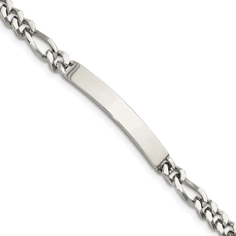 Seasonal Jewelry Sale – Upgrade Your Style Today Men's 7mm Polished Stainless Steel Figaro Link I.D. Bracelet, 8.25 In. Seasonal Jewelry Sale – Upgrade Your Style Today Men's 7mm Polished Stainless Steel Figaro Link I.D. Bracelet, 8.25 In.