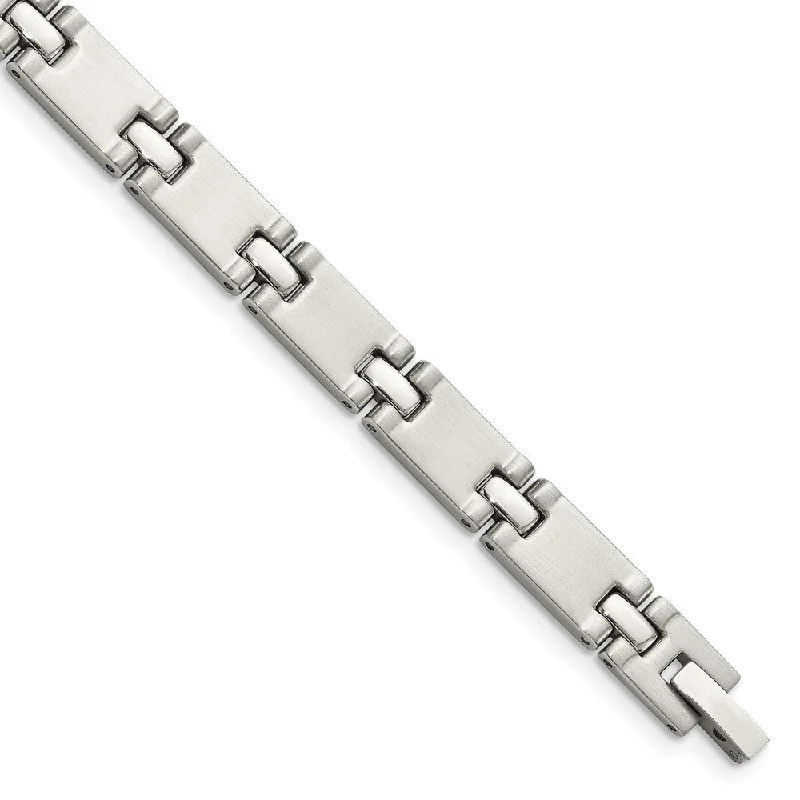 Trendy Minimalist Jewelry For Everyday Wear Men's 7mm Stainless Steel Multi Finish Link Bracelet, 8.5 Inch Trendy Minimalist Jewelry For Everyday Wear Men's 7mm Stainless Steel Multi Finish Link Bracelet, 8.5 Inch