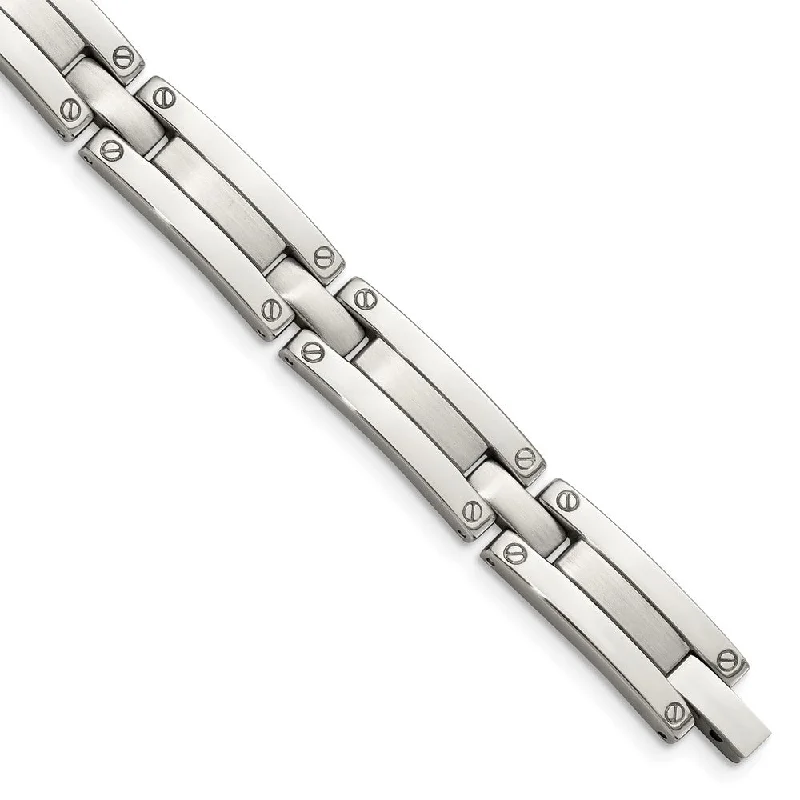 Sparkle For Less – Shop Our Limited-Time Jewelry Deals Men's 8.5mm Stainless Steel Multi Finish Bracelet, 8.5 Inch