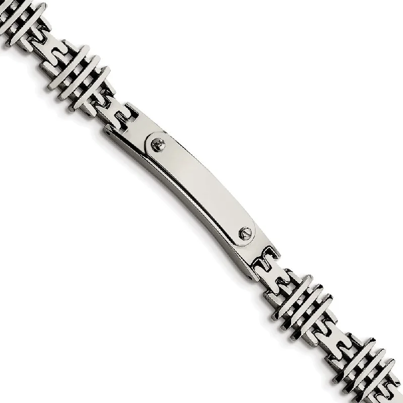 Bold And Beautiful Jewelry Now At Irresistible Prices Men's Stainless Steel 11mm Engravable I.D. Bracelet, 8.5 Inch Bold And Beautiful Jewelry Now At Irresistible Prices Men's Stainless Steel 11mm Engravable I.D. Bracelet, 8.5 Inch
