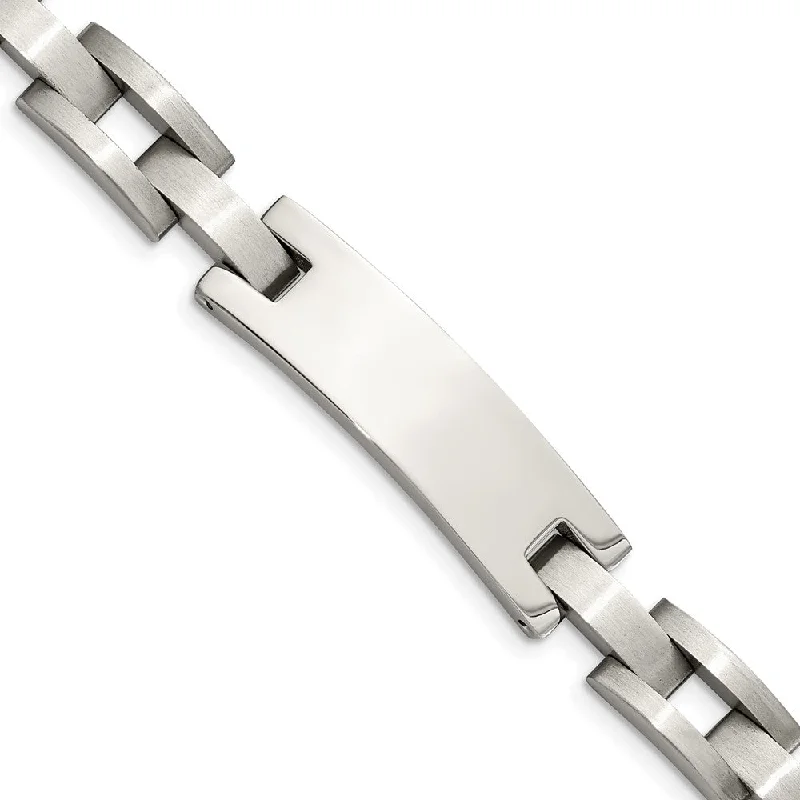 Luxury Jewelry At Unbeatable Discounts Men's Stainless Steel 12mm I.D. Bracelet, 9.25 Inch Luxury Jewelry At Unbeatable Discounts Men's Stainless Steel 12mm I.D. Bracelet, 9.25 Inch