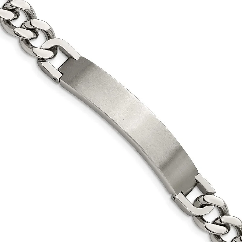 Jewelry Deals That Sparkle – Shop Today Men's Stainless Steel Adjustable Curb Link Brushed I.D. Bracelet, 9 In Jewelry Deals That Sparkle – Shop Today Men's Stainless Steel Adjustable Curb Link Brushed I.D. Bracelet, 9 In