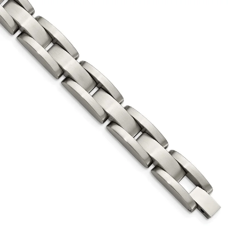 Personalized Jewelry Sale – Unique Gifts At Low Prices Men's Stainless Steel Brushed 9mm Link Bracelet, 8 Inch