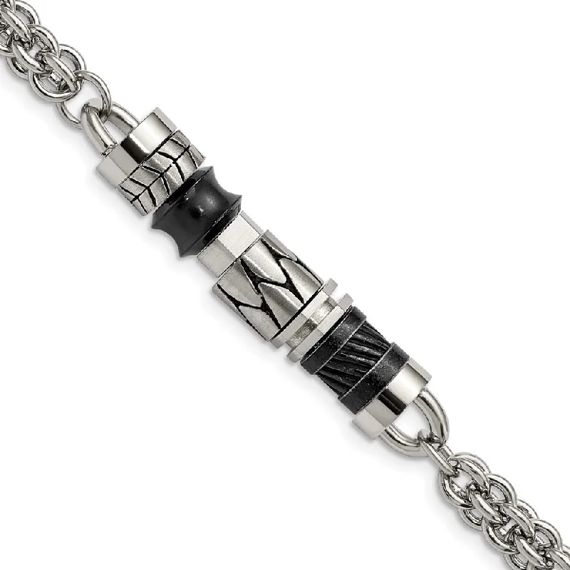 Don't Miss These Dazzling Jewelry Discounts Men's Stainless Steel Moveable Pieces Bracelet, 8.25 Inch