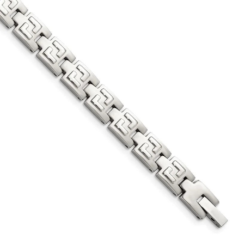 Timeless Jewelry At Special Discount Rates Men's Stainless Steel Multi Finish Bracelet, 8.5 Inch