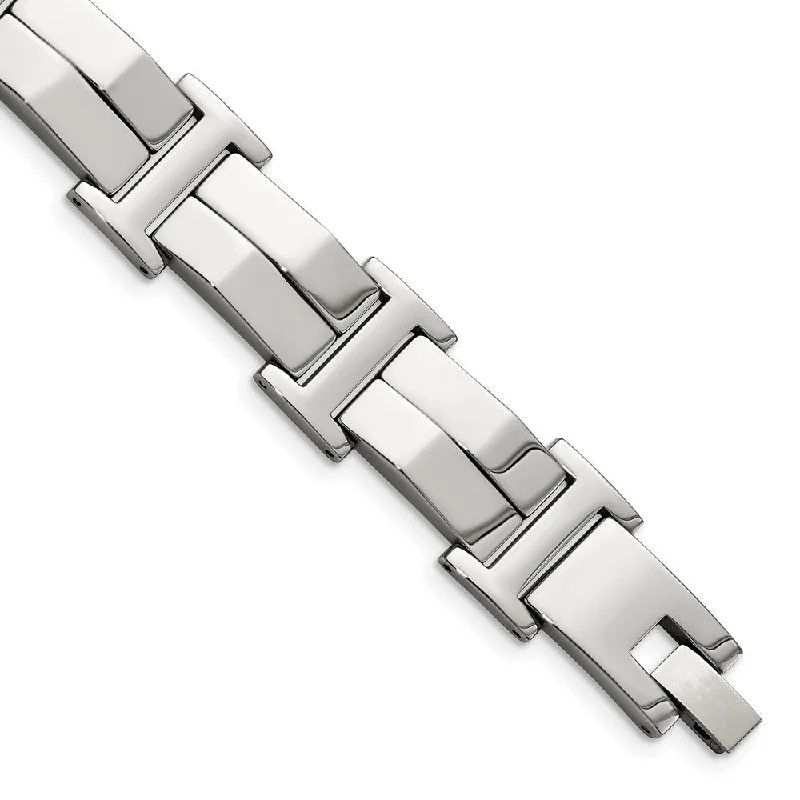 Shop Trending Jewelry With Exclusive Savings Men's Stainless Steel Polished Double Link 8.5 Inch Bracelet Shop Trending Jewelry With Exclusive Savings Men's Stainless Steel Polished Double Link 8.5 Inch Bracelet