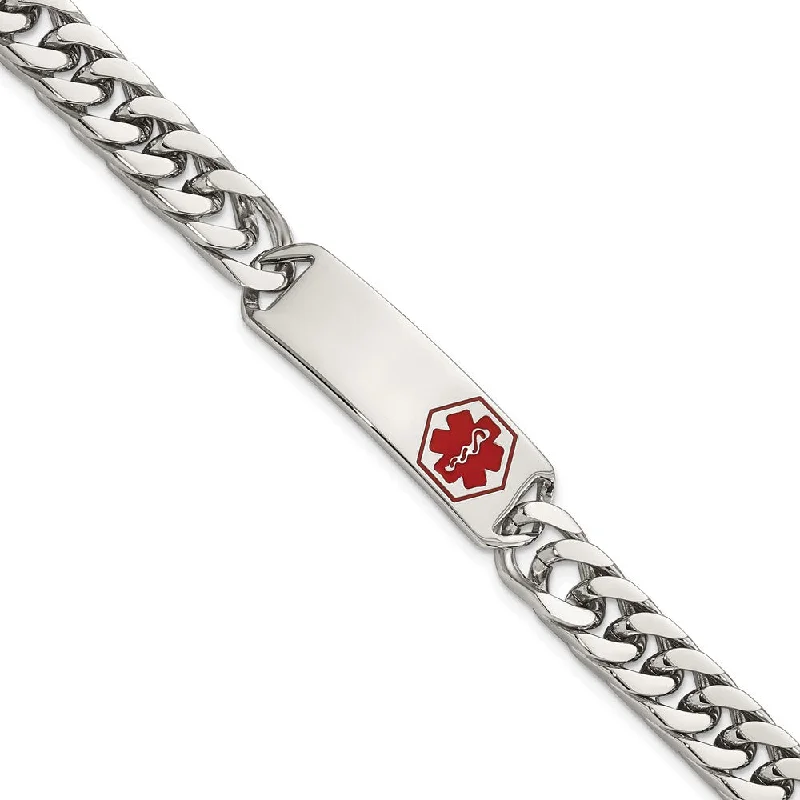 Limited-Time Jewelry Discounts – Shine Without The Splurge Men's Stainless Steel Red Enamel Medical I.D. Rambo Bracelet, 8.5 Inch Limited-Time Jewelry Discounts – Shine Without The Splurge Men's Stainless Steel Red Enamel Medical I.D. Rambo Bracelet, 8.5 Inch