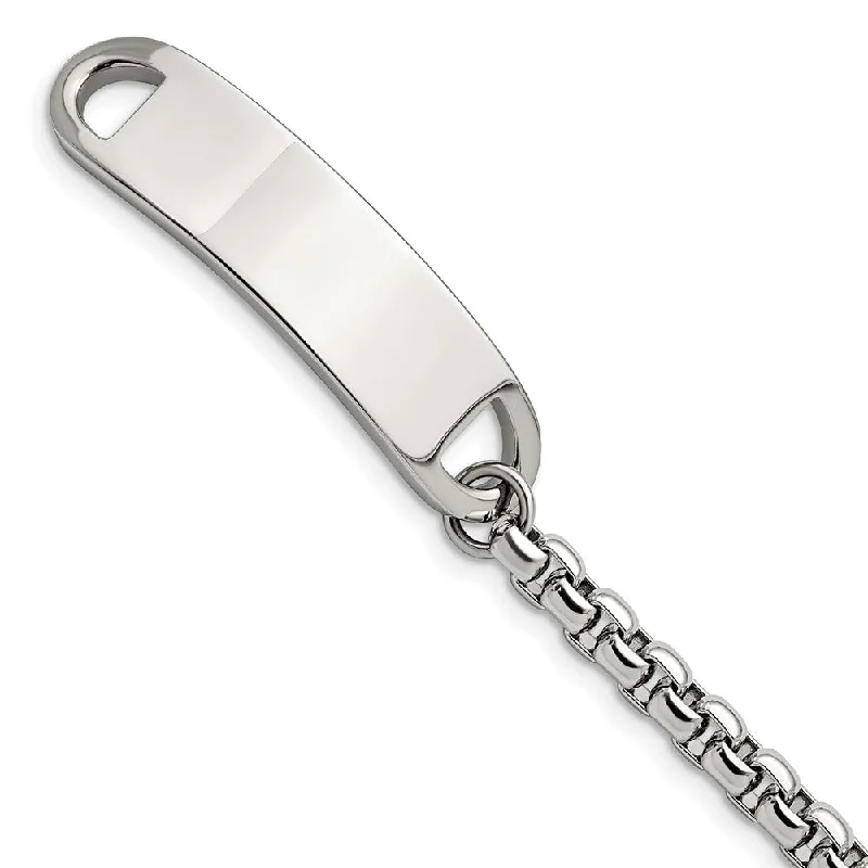 Big Discounts On Elegant Jewelry Collections Men's Stainless Steel Rounded Box Link I.D. Bracelet, 8.75 Inch Big Discounts On Elegant Jewelry Collections Men's Stainless Steel Rounded Box Link I.D. Bracelet, 8.75 Inch