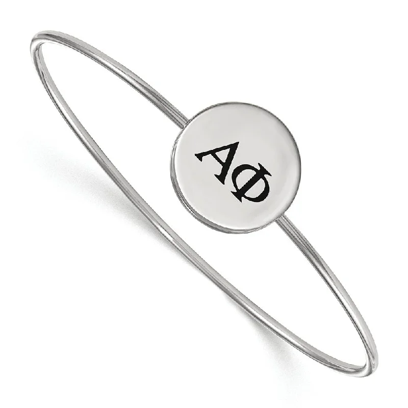 Exclusive Jewelry Offers – Sparkle For Less Sterling Silver Alpha Phi Enamel Greek Letters Bangle - 7 in. Exclusive Jewelry Offers – Sparkle For Less Sterling Silver Alpha Phi Enamel Greek Letters Bangle - 7 in.