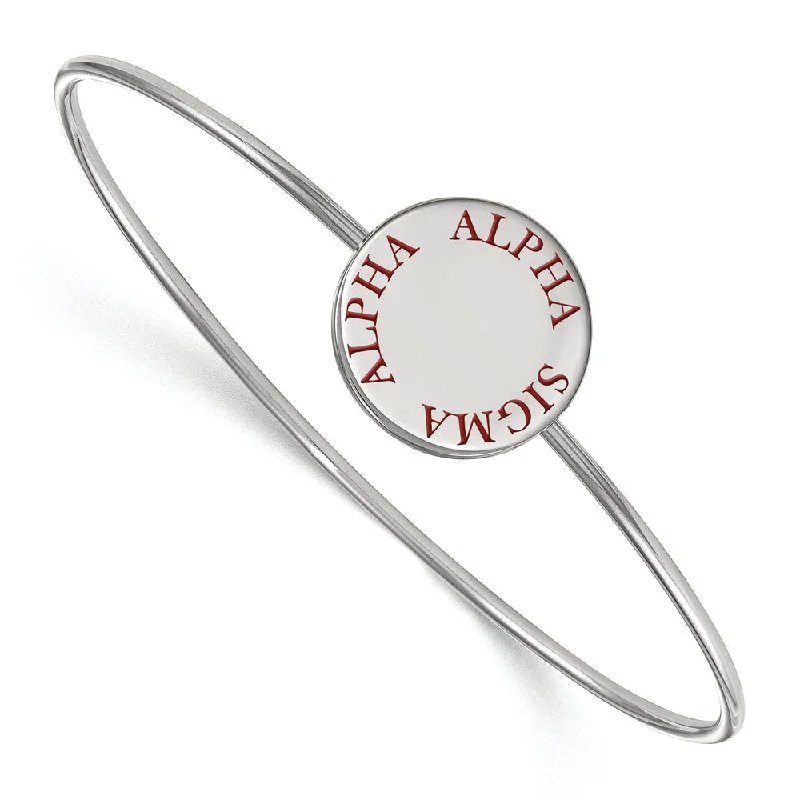 Jewelry Sale Alert – Shop Timeless Elegance Today Sterling Silver Alpha Sigma Alpha Red Enamel Bangle - 8 in. Jewelry Sale Alert – Shop Timeless Elegance Today Sterling Silver Alpha Sigma Alpha Red Enamel Bangle - 8 in.