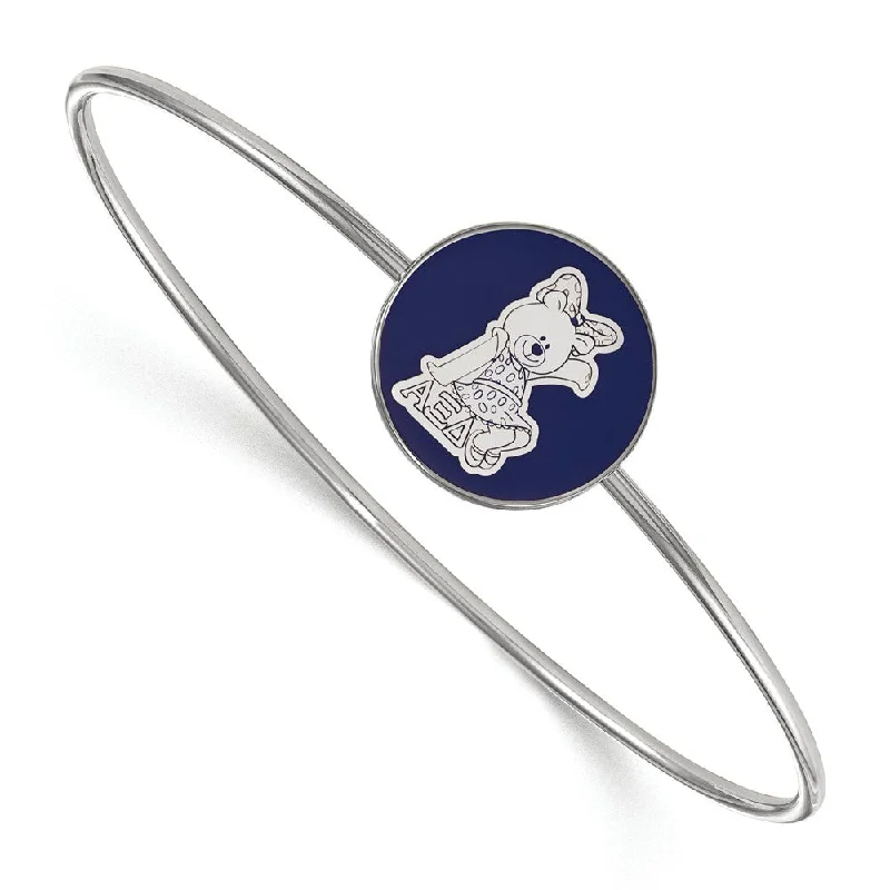 Sparkle On A Budget – Fine Jewelry For Less Sterling Silver Alpha Xi Delta Enamel Bangle - 6 in.