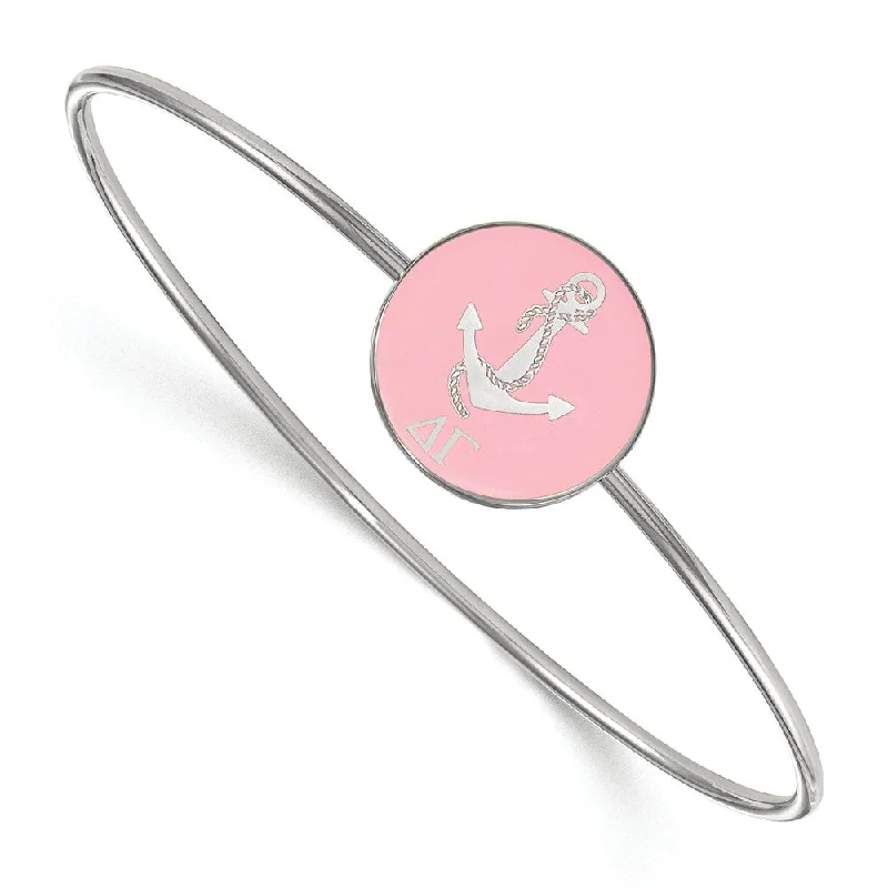 Luxury Jewelry Without The Luxury Price Tag Sterling Silver Delta Gamma Enamel Bangle - 6 in.