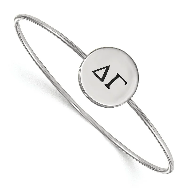 Celebrate With Sparkle – Jewelry Sale Now Live Sterling Silver Delta Gamma Enamel Greek Letters Bangle - 7 in.