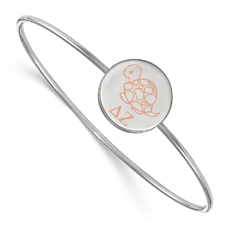 Unmissable Jewelry Sale – Shop Before It's Too Late Sterling Silver Delta Zeta Pink Enamel Turtle Bangle - 6 in. Unmissable Jewelry Sale – Shop Before It's Too Late Sterling Silver Delta Zeta Pink Enamel Turtle Bangle - 6 in.