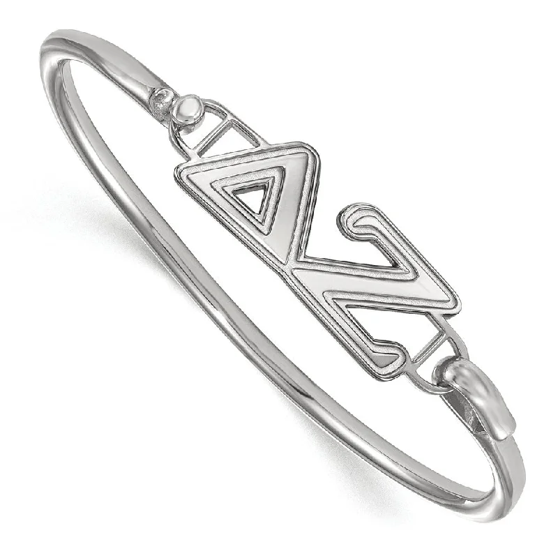 Limited-Time Jewelry Sale – Don't Miss These Deals Sterling Silver Delta Zeta Small Clasp Bangle - 6 in.