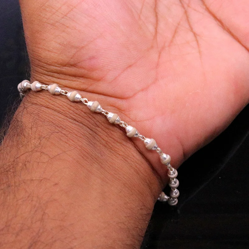 Elegant Jewelry At Unbeatable Offers – Shop Before It's Gone Sterling silver handmade bracelet excellent basil rosary beads bracelet unisex long flexible bracelet jewelry sbr110 Elegant Jewelry At Unbeatable Offers – Shop Before It's Gone Sterling silver handmade bracelet excellent basil rosary beads bracelet unisex long flexible bracelet jewelry sbr110