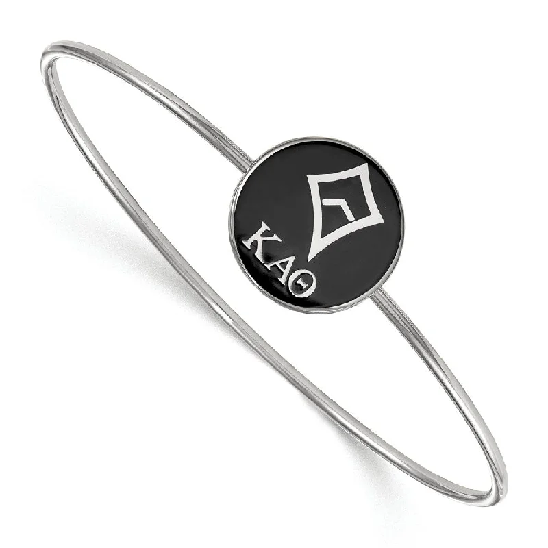 Trending Jewelry Now At Unbeatable Prices Sterling Silver Kappa Alpha Theta Enamel Bangle - 6 in.