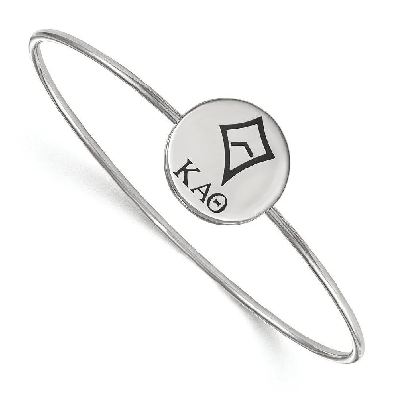 Trending Jewelry Styles Now At Limited-Time Discounts Sterling Silver Kappa Alpha Theta Enamel Kite Bangle - 7 in.