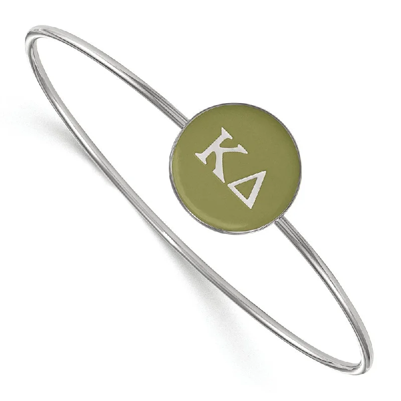 Must-Have Jewelry Pieces At Reduced Prices Sterling Silver Kappa Delta Green Enamel Greek Bangle - 6 in. Must-Have Jewelry Pieces At Reduced Prices Sterling Silver Kappa Delta Green Enamel Greek Bangle - 6 in.