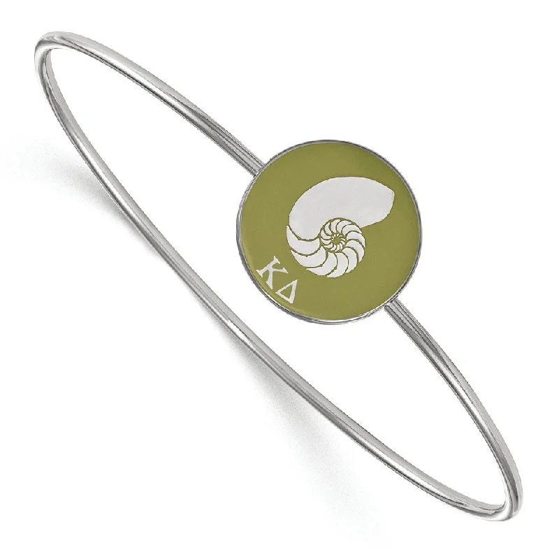 Save On Luxury Jewelry Pieces – Limited-Time Offers Sterling Silver Kappa Delta Enamel Bangle - 7 in.