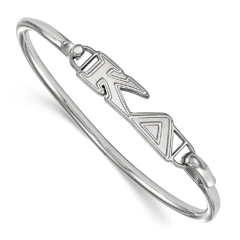 Modern Jewelry At Exclusive Discounts – Shop Today Sterling Silver Kappa Delta Small Clasp Bangle - 6 in.