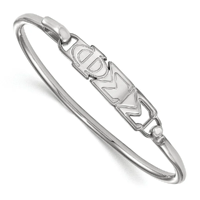 Elegant Designs, Unbeatable Discounts – Shop Jewelry Now Sterling Silver Phi Sigma Sigma Small Clasp Bangle - 6 in.