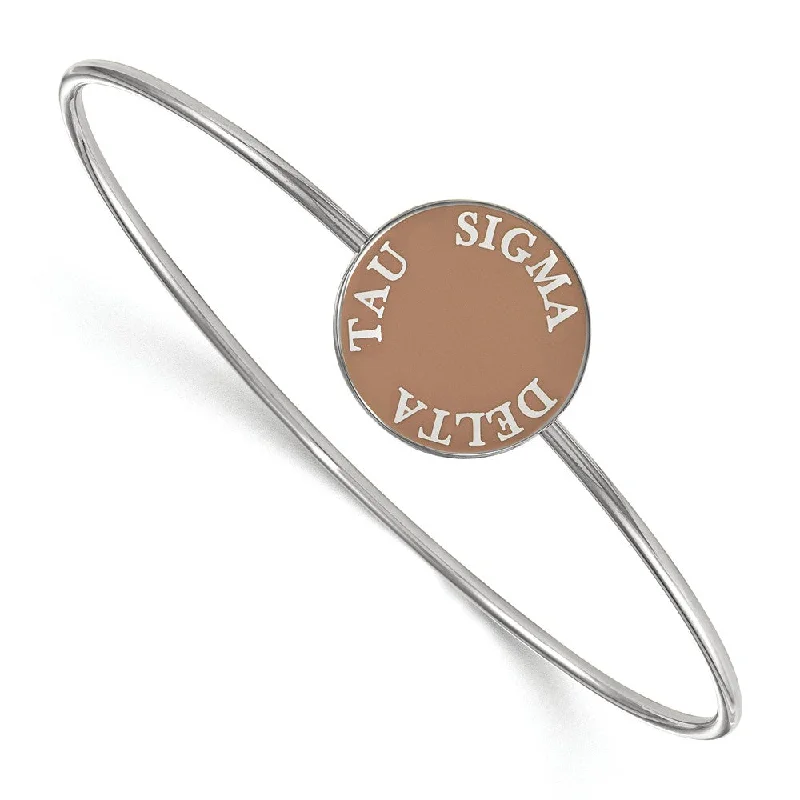 Limited-Time Jewelry Sale – Elegant Styles At Less Sterling Silver Sigma Delta Tau Brown Enamel Bangle - 6 in. Limited-Time Jewelry Sale – Elegant Styles At Less Sterling Silver Sigma Delta Tau Brown Enamel Bangle - 6 in.