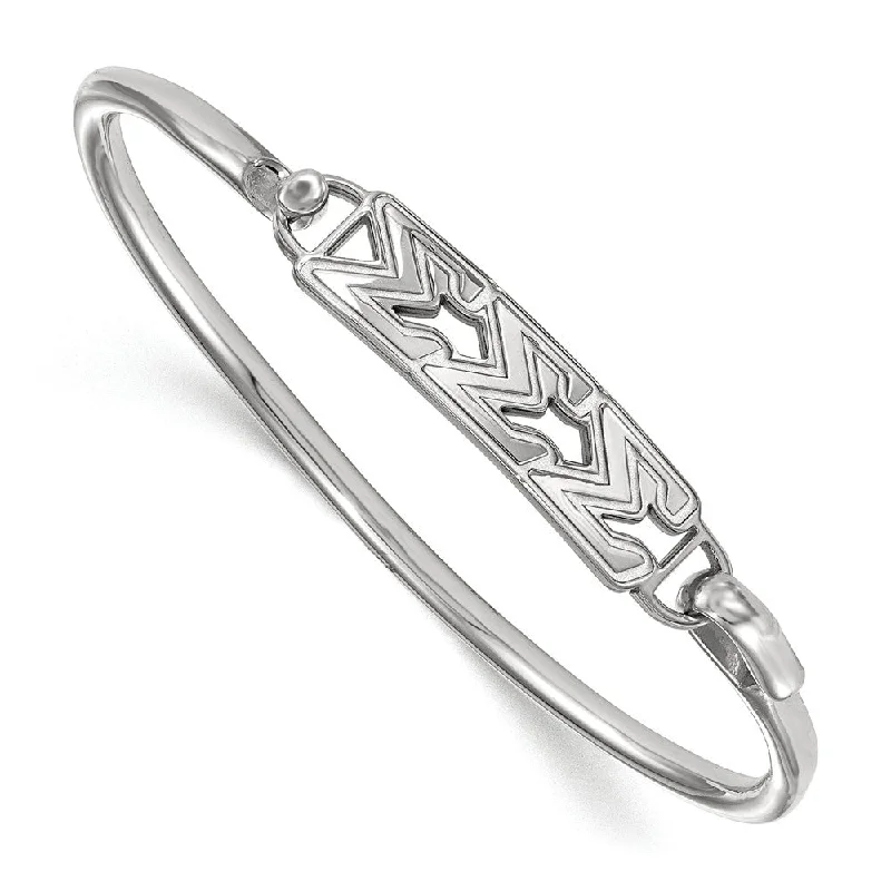 Don't Miss Out On Jaw-Dropping Jewelry Discounts Sterling Silver Sigma Sigma Sigma Small Clasp Bangle - 7 in.