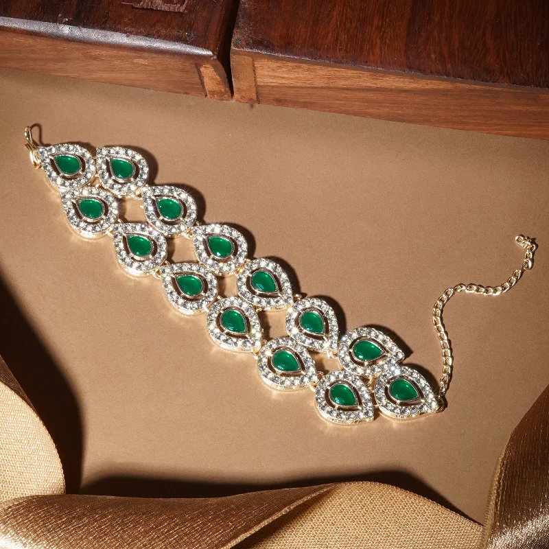 Special Sale On Handcrafted Jewelry – Shop Today Teejh Viaara Silver Green Bracelet