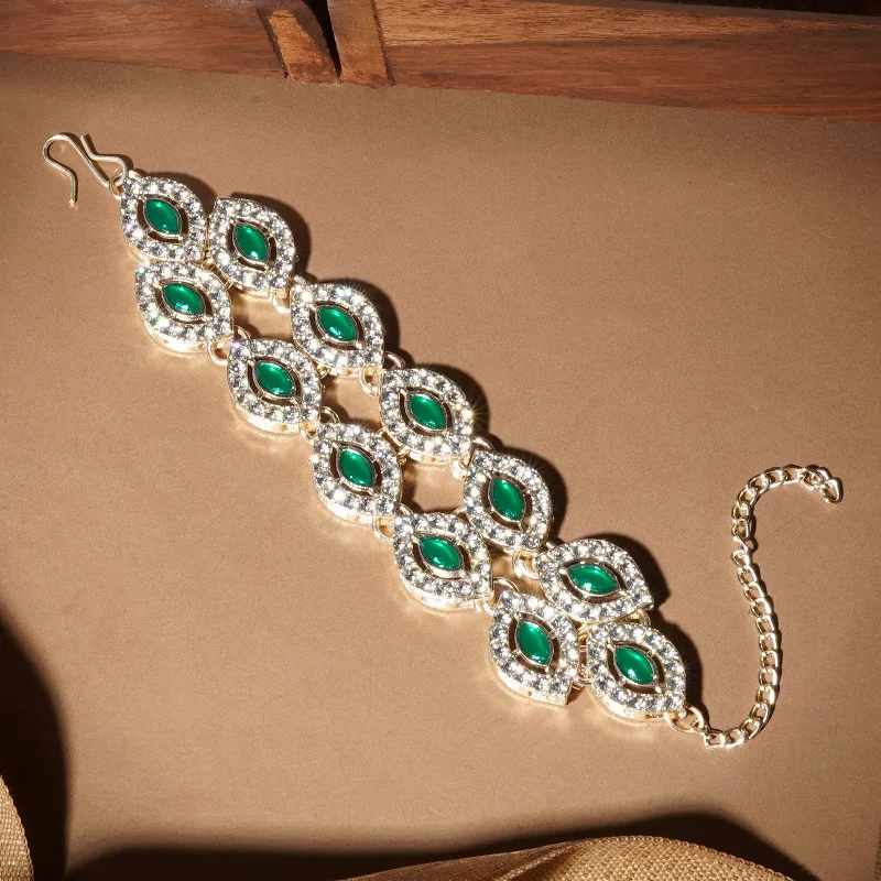 Exclusive Gemstone Jewelry At Special Prices Teejh Dharika Silver Green Bracelet