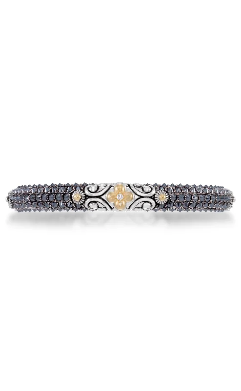 Luxury Jewelry Sale – Elegant Styles At Unbeatable Prices Upside Down Pave Bracelet – White Topaz & Hematite (Advanced Order)