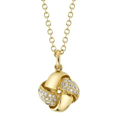 Shop Trending Jewelry With Exclusive Savings 0.05CT DIAMOND LOVE KNOT NECKLACE