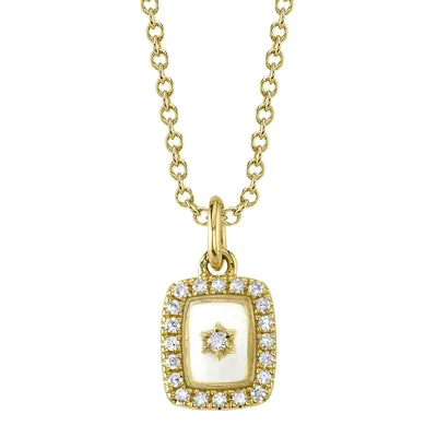 Versatile Layering Jewelry For Effortless Chic 0.07CT DIAMOND & SAPPHIRE GLASS STAR NECKLACE