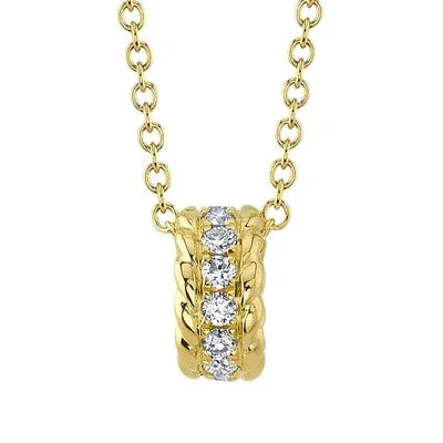 Limited-Time Offer On Premium Jewelry Collections 0.13CT DIAMOND BARREL NECKLACE