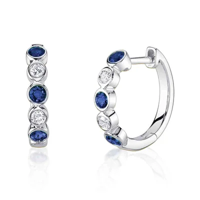Get The Best Deals On Timeless Jewelry Pieces 0.16CT DIAMOND & 0.45CT BLUE SAPPHIRE BEZEL HUGGIE EARRING Get The Best Deals On Timeless Jewelry Pieces 0.16CT DIAMOND & 0.45CT BLUE SAPPHIRE BEZEL HUGGIE EARRING