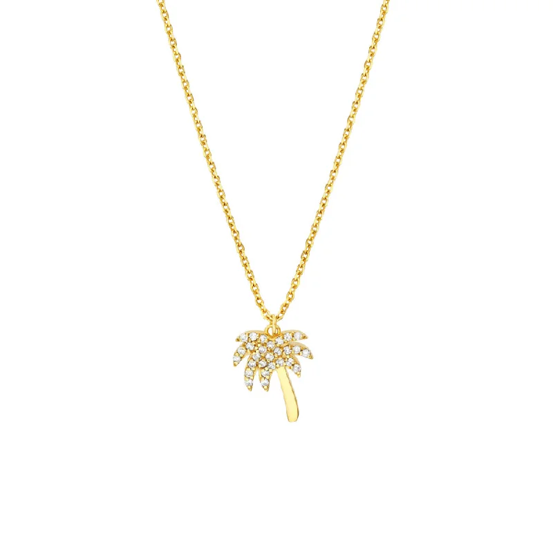 Shop Fine Jewelry With Exclusive Savings 14k Diamond Palm Tree Necklace