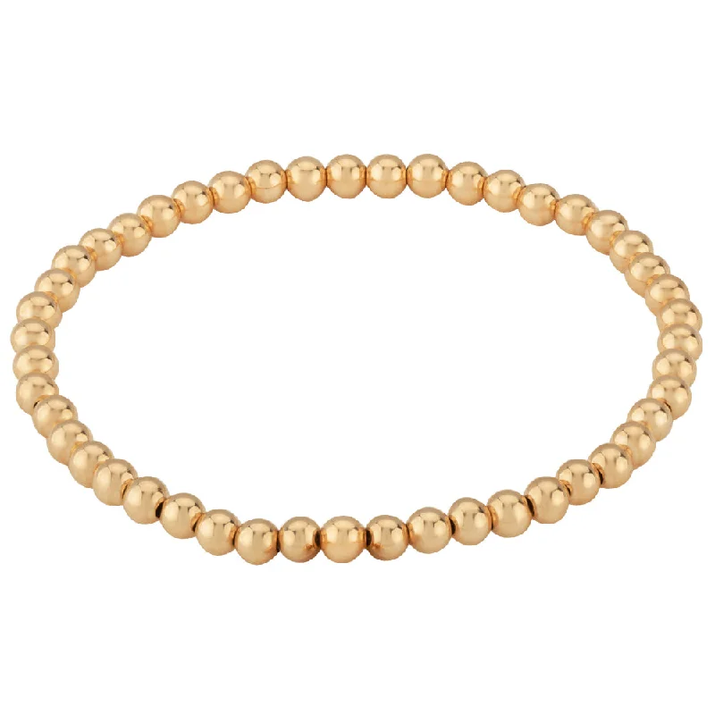 Grab Stylish Jewelry Before The Sale Ends 14k Gold 4mm Bead Bracelet
