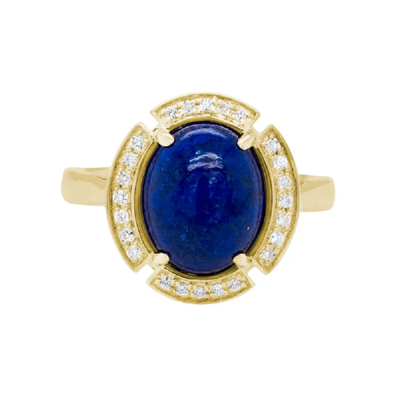 Gorgeous Jewelry, Limited-Time Savings 14k Gold Cabochon Lapis Ring