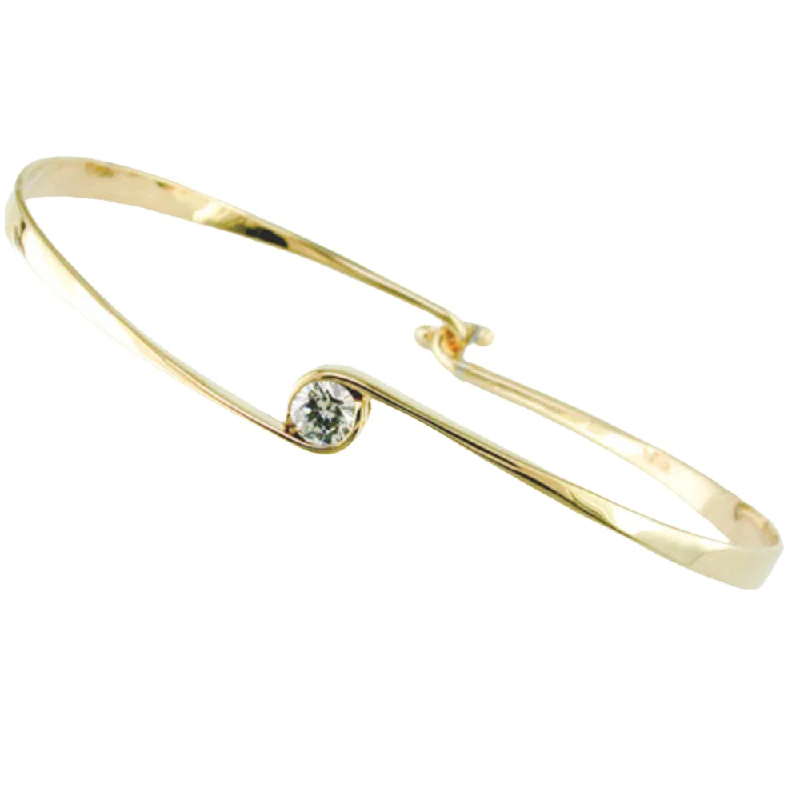 Get Your Favorite Jewelry At The Best Price 14k Gold Diamond Circle Bangle Bracelet