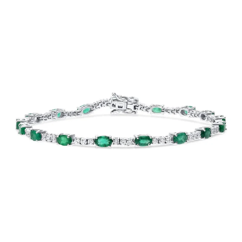 Premium Diamond Jewelry At Once-In-A-Lifetime Discounts 14k Gold Emerald and Diamond Bracelet Premium Diamond Jewelry At Once-In-A-Lifetime Discounts 14k Gold Emerald and Diamond Bracelet
