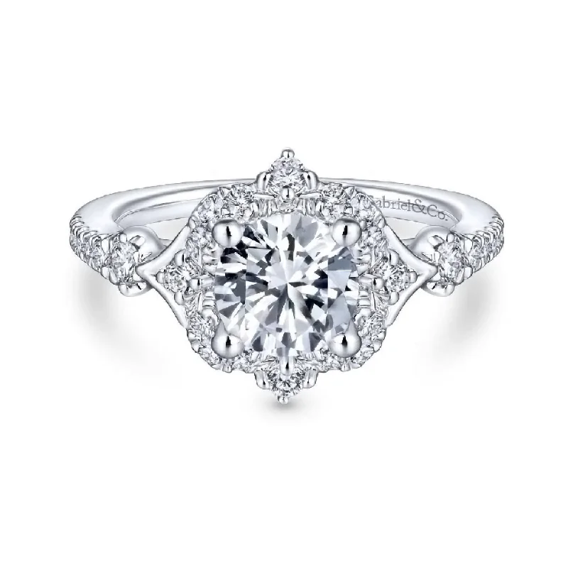 Your Dream Jewelry At Dream Prices – Shop Now 14K White Gold Diamond Four Point Diamond Halo Semi Mount Engagement Ring Your Dream Jewelry At Dream Prices – Shop Now 14K White Gold Diamond Four Point Diamond Halo Semi Mount Engagement Ring