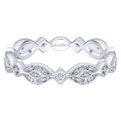 Chic And Stylish Jewelry At Exclusive Prices 14K White Gold Marquise Station Cluster Diamond Stackable Ring Chic And Stylish Jewelry At Exclusive Prices 14K White Gold Marquise Station Cluster Diamond Stackable Ring