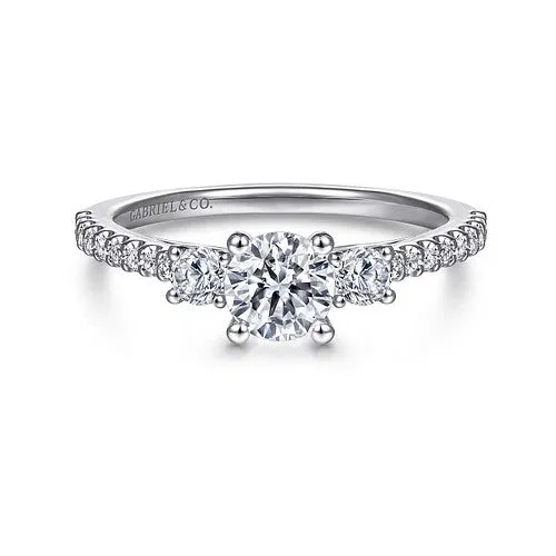 Premium Jewelry, Premium Discounts – Act Fast 14K White Gold Round Three Stone Diamond Engagement Ring Premium Jewelry, Premium Discounts – Act Fast 14K White Gold Round Three Stone Diamond Engagement Ring