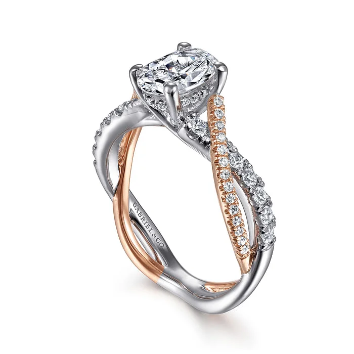 Limited-Time Jewelry Sale – Don't Miss Out On Dazzling Discounts 14K White-Rose Gold Oval Diamond Twisted Engagement Ring Limited-Time Jewelry Sale – Don't Miss Out On Dazzling Discounts 14K White-Rose Gold Oval Diamond Twisted Engagement Ring