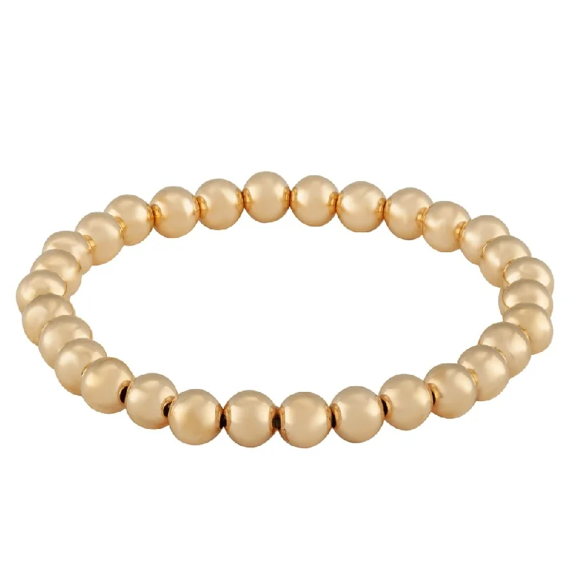 Breathtaking Jewelry, Breathtaking Prices 14k Yellow Gold 6mm Beaded Stretch Bracelet