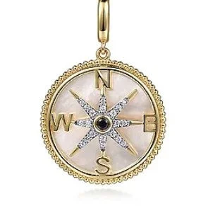 Limited-Stock Jewelry Sale – Once It's Gone, It's Gone 14K Yellow Gold Diamond & Blue Sapphire Compass Medallion Pendant Limited-Stock Jewelry Sale – Once It's Gone, It's Gone 14K Yellow Gold Diamond & Blue Sapphire Compass Medallion Pendant