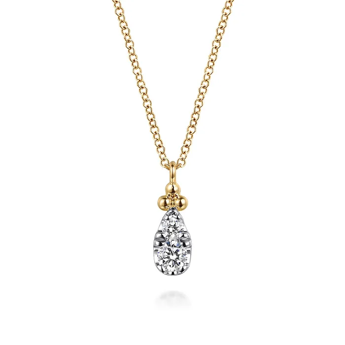 Big Discounts On Elegant Jewelry Collections 14K Yellow Gold Diamond Bujukan Teardrop Pendant Necklace Big Discounts On Elegant Jewelry Collections 14K Yellow Gold Diamond Bujukan Teardrop Pendant Necklace